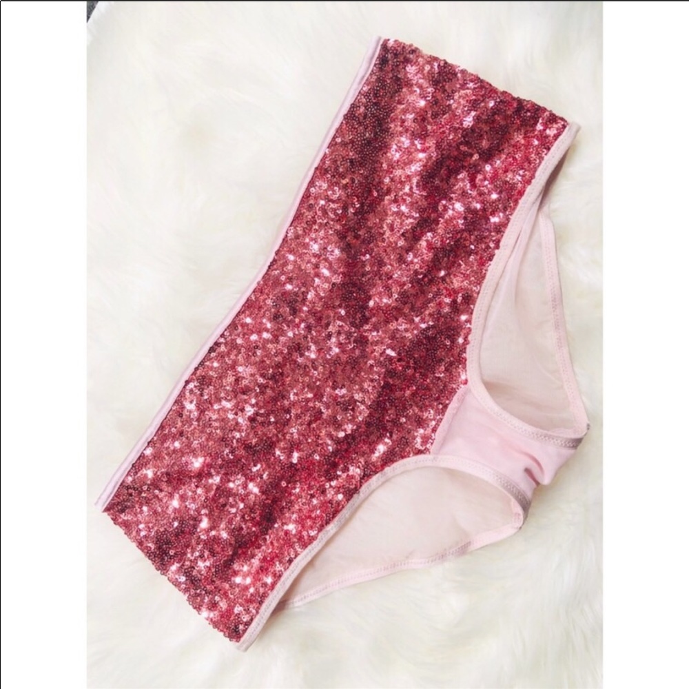 VS Sequin Pink Glitter Panty✨XLARGE